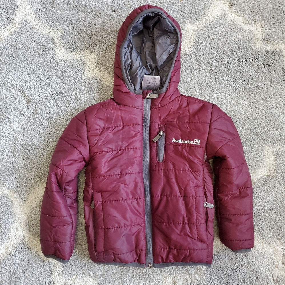 Toddler thick quilted winter zip up jacket